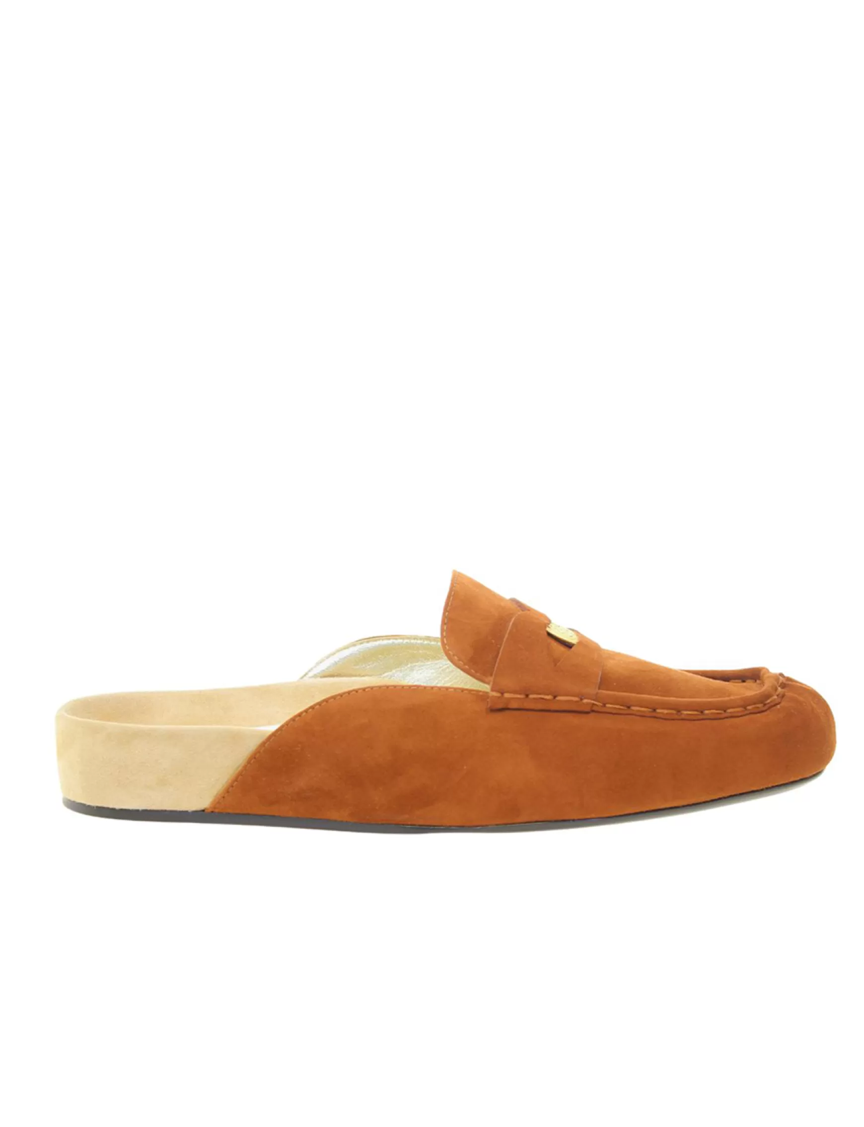 Ines de la Fressange Paris Moccasin mule Flavie cognac leather Cheap