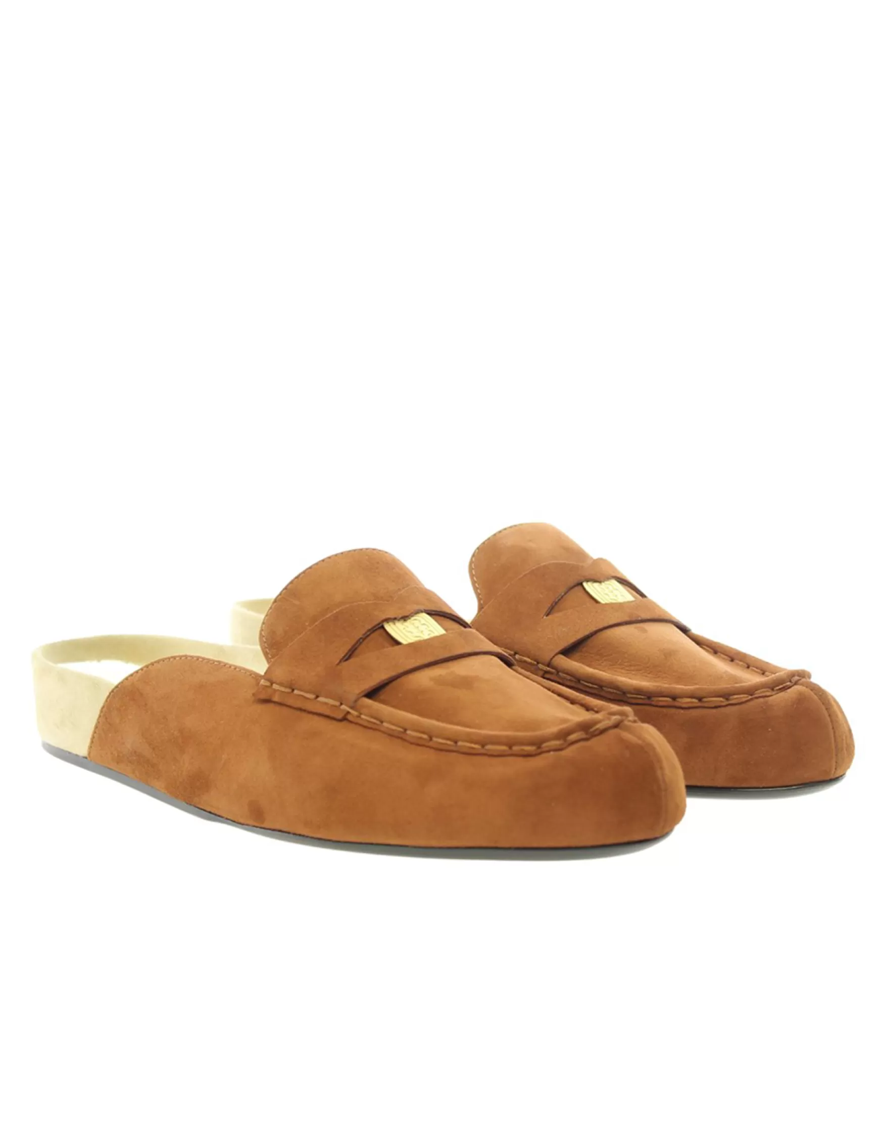 Ines de la Fressange Paris Moccasin mule Flavie cognac leather Cheap