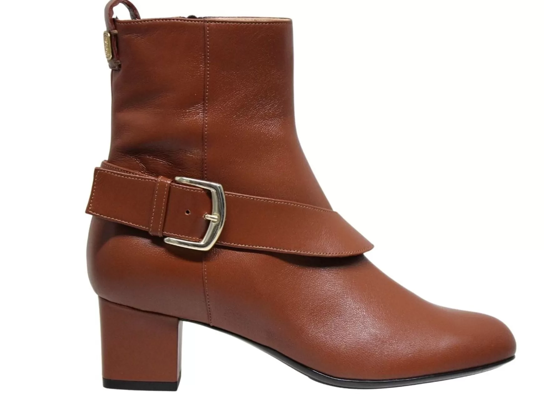 Ines de la Fressange Paris Olympia ankle boot with brown leather heel Discount