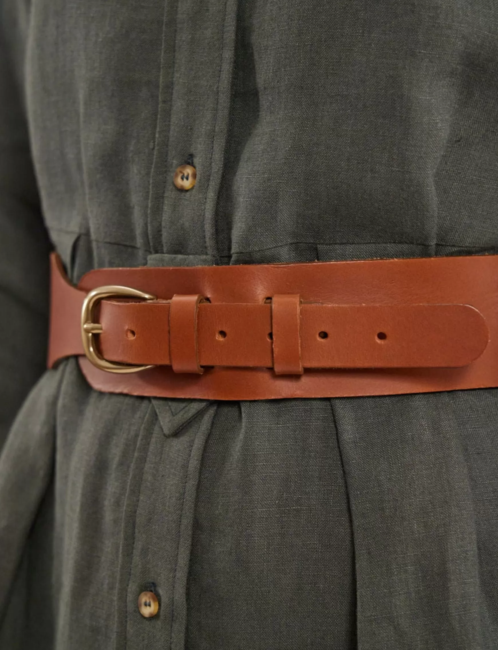 Ines de la Fressange Paris Paulette brown belt Shop