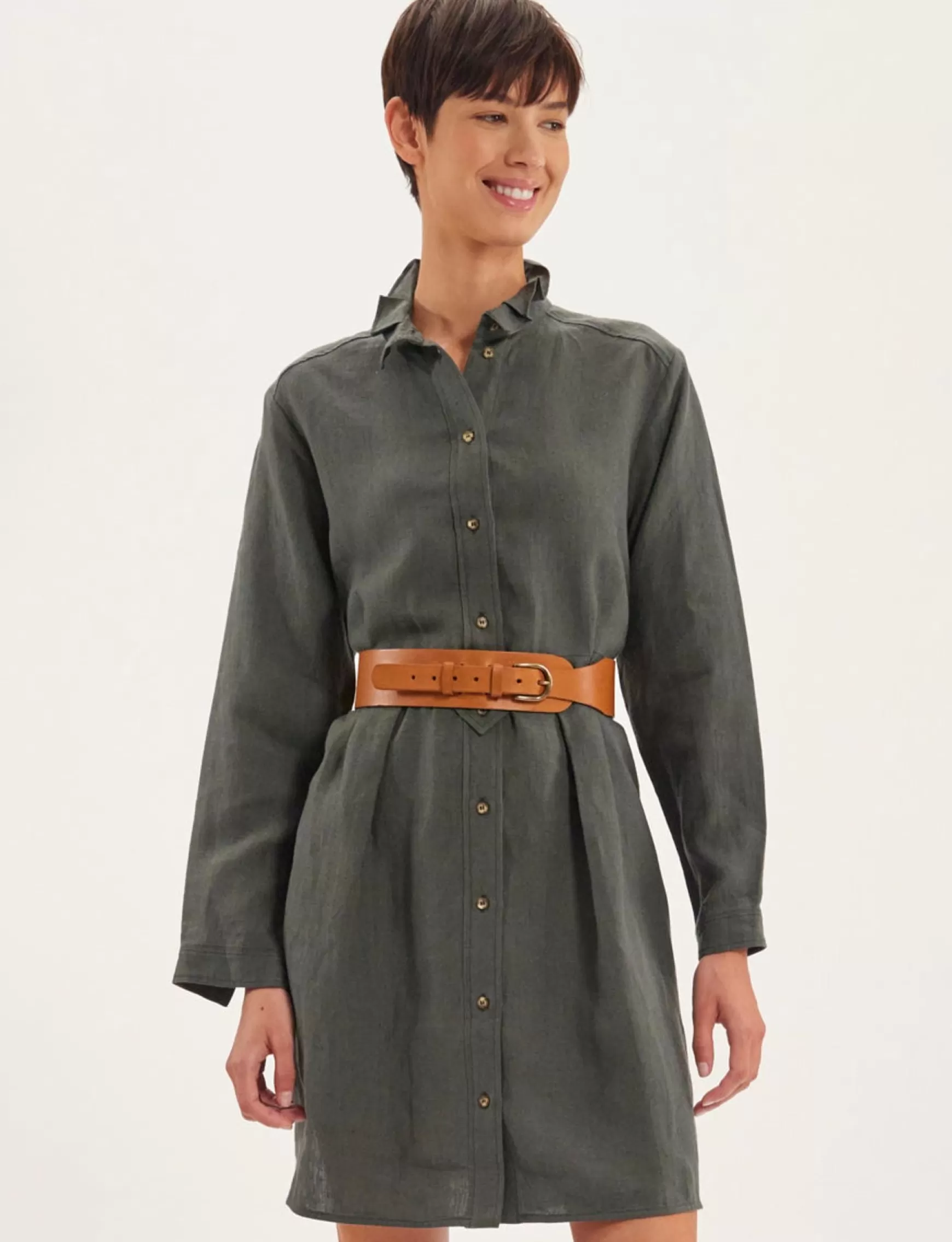 Ines de la Fressange Paris Paulette camel belt already online Best Sale