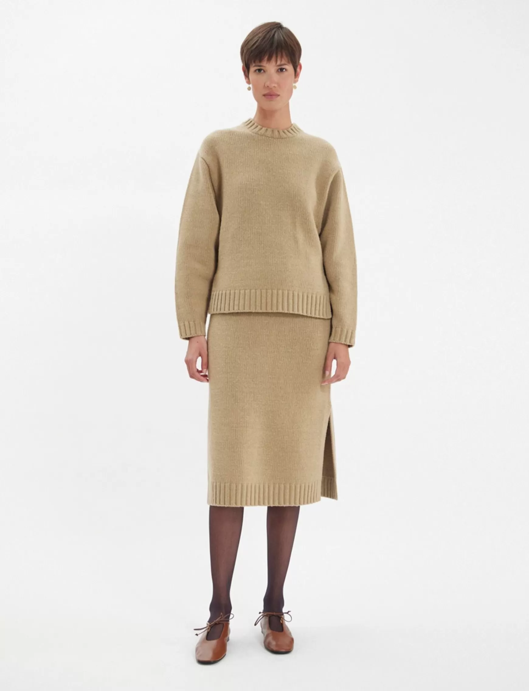 Ines de la Fressange Paris Paulin jumper in camel wool Shop