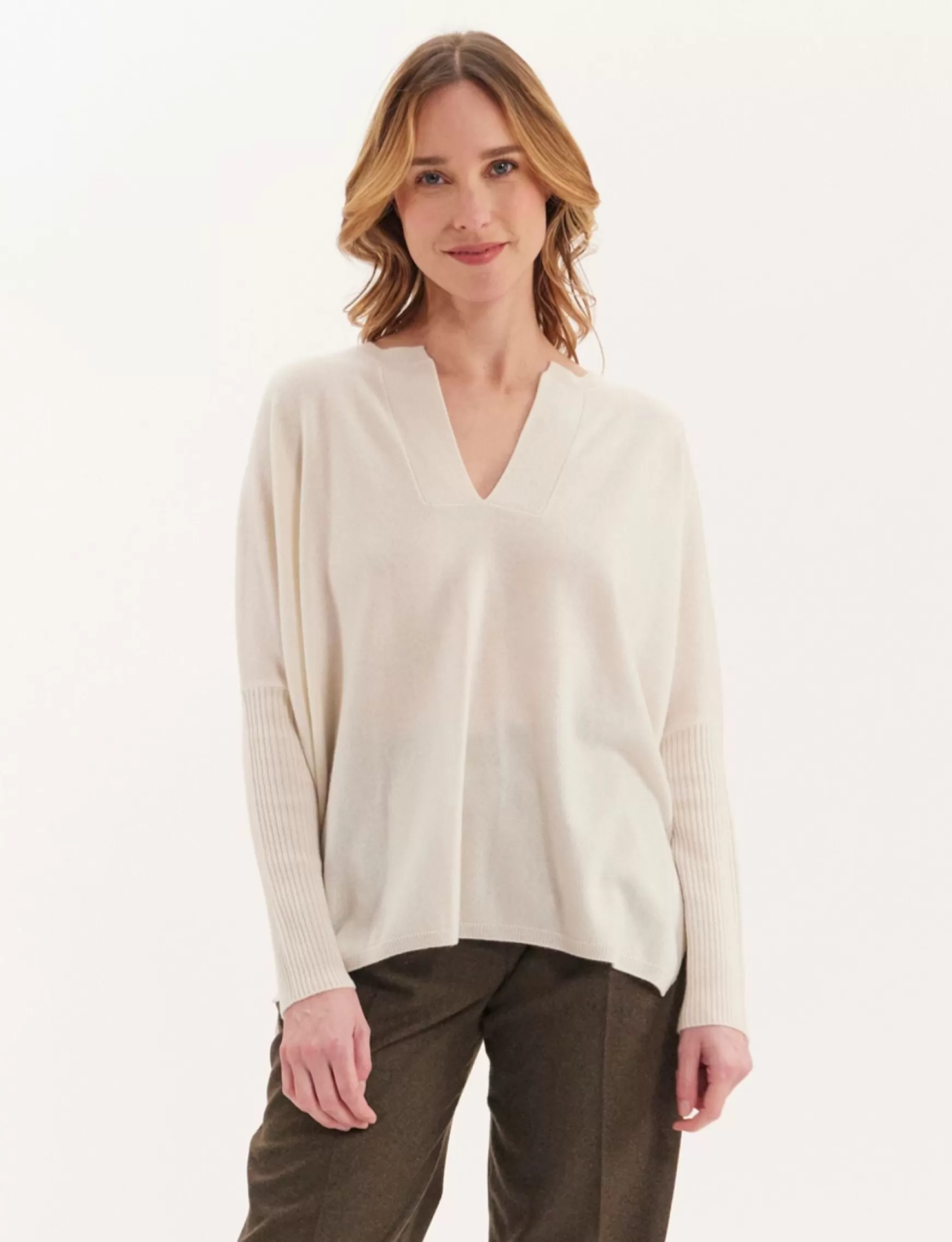 Ines de la Fressange Paris PONCHO PULLOVER TUNISIAN COLLAR ML Outlet