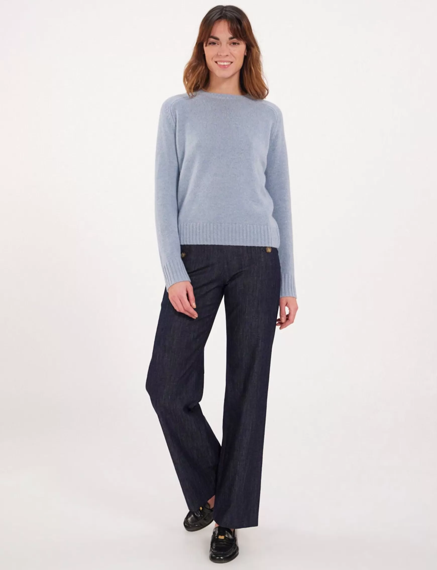 Ines de la Fressange Paris PULLOVER RD COLLAR HAMMER SLEEVES Fashion