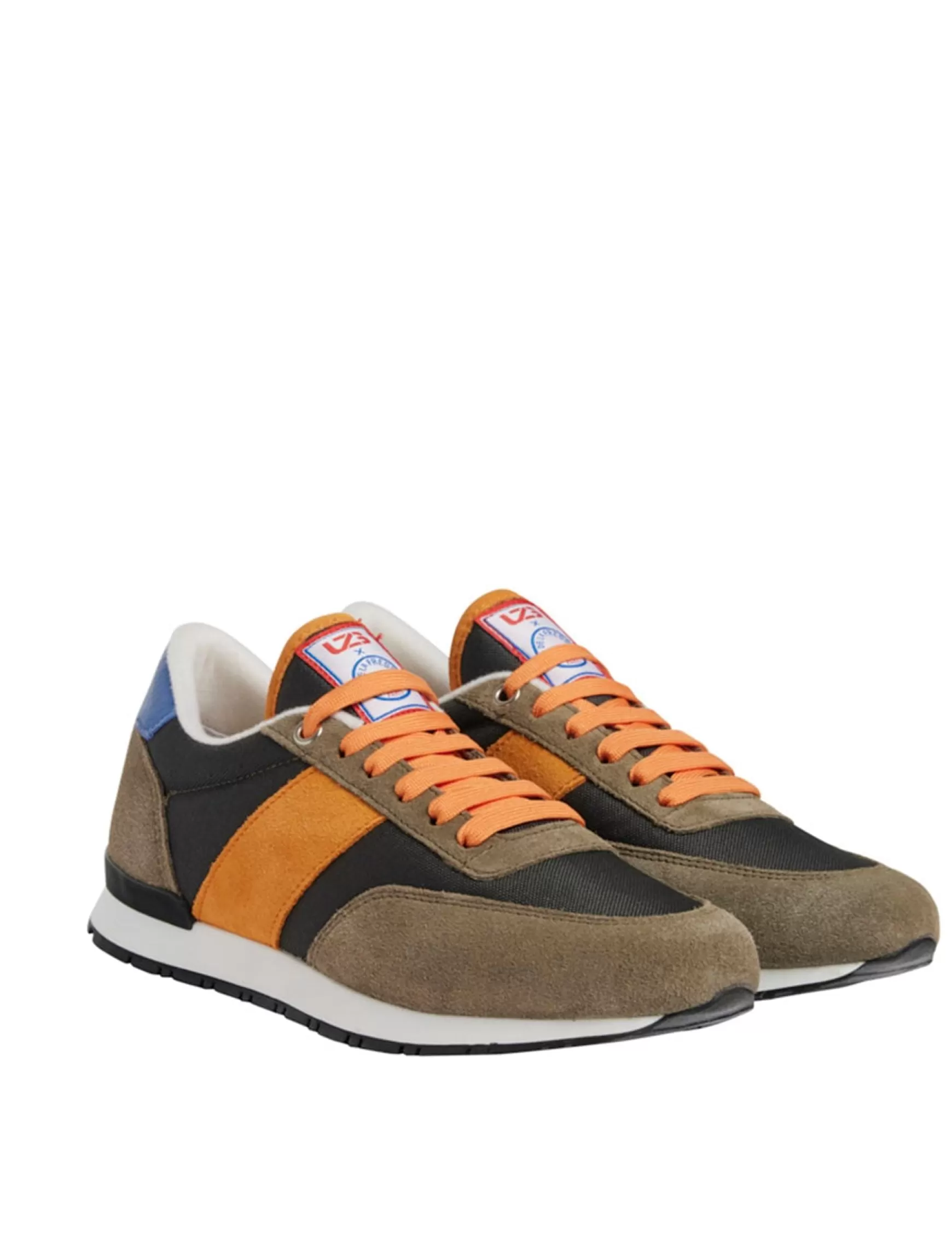 Ines de la Fressange Paris 77" UZS x Ines Unisex Khaki/Orange/Blue Sneakers Cheap
