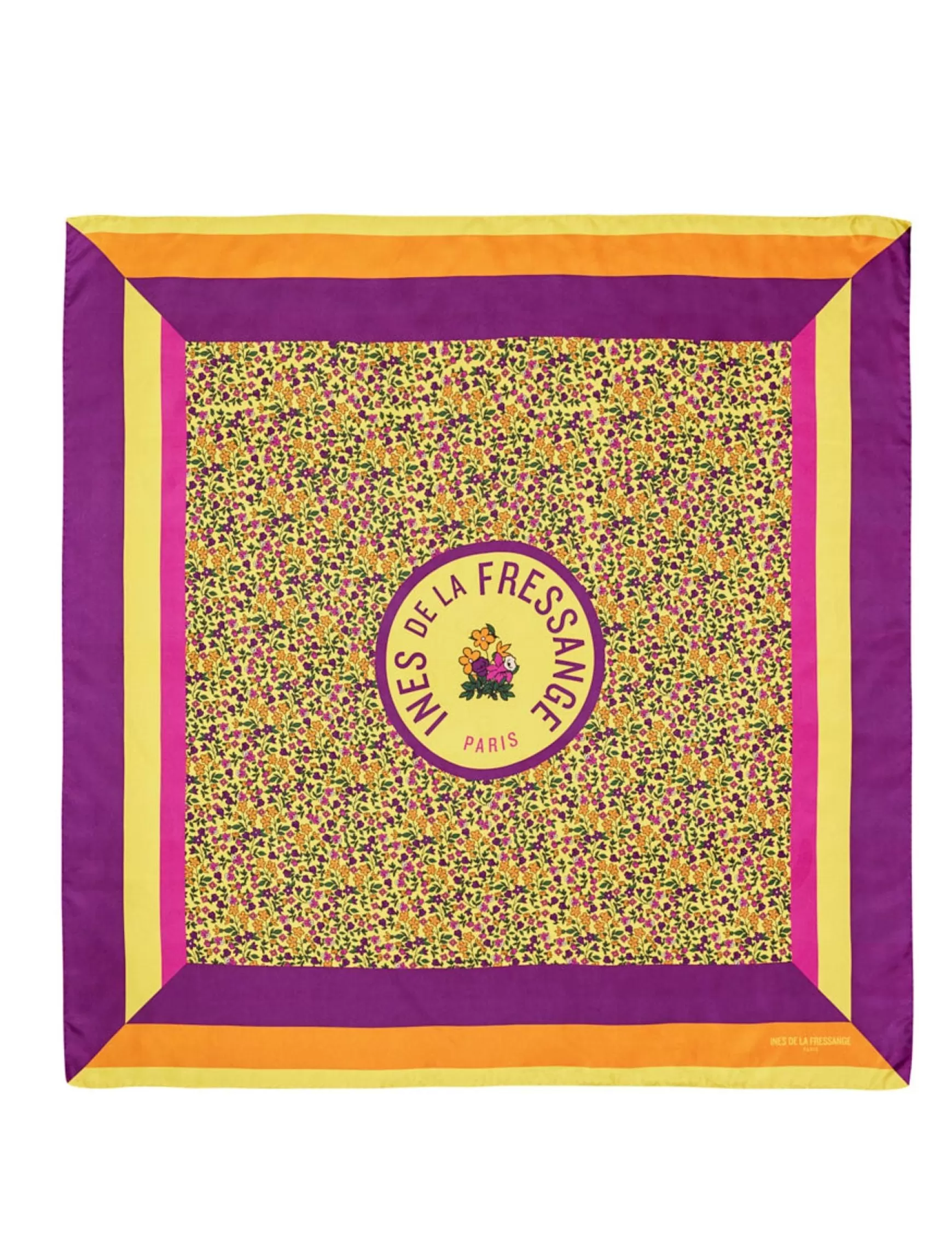 Ines de la Fressange Paris Yellow floral Stockholm scarf Cheap